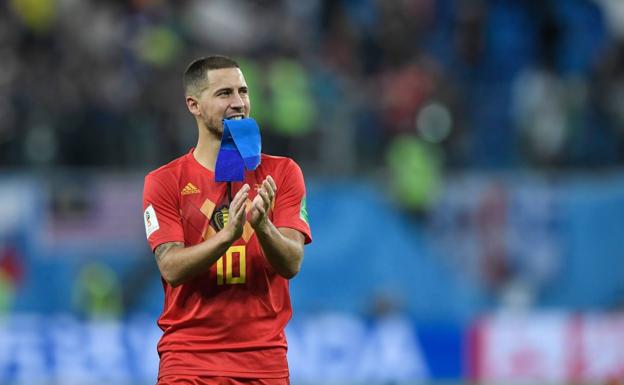 Eden Hazard, tras la derrota de Bélgica. 