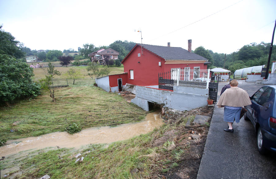 Otra gran tromba de agua ha causado inundaciones en Oviedo, anegando comercios y provocando complicaciones circulatorias. Las zonas más afectadas, al igual que en tormentas anteriores, han sido las de Palais, en la rotonda en la que está ubicada una residencia de ancianos, y la zona oeste de la ciudad. También se cuentan crecidas y argayos, como los que afectan a Ponteo o el que corta el acceso a la parte alta de Puerto, en Las Caldas.