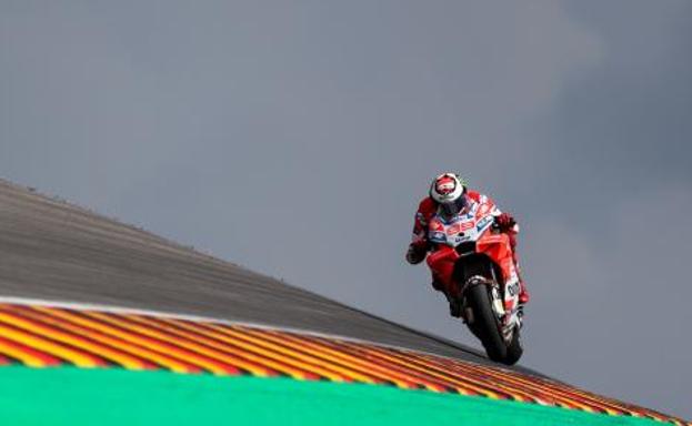 Lorenzo en el circuito de Sachsenring. 