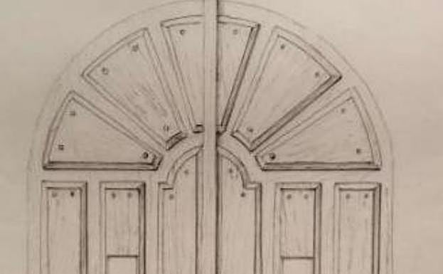 Boceto de la nueva puerta elaborado por Jesús Puras. 