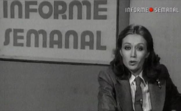 Mateo, durante su época de presentadora de 'Informe Semanal' (1974-80) 