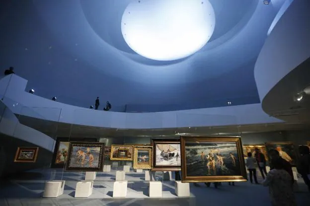 La muestra de Sorolla, en la cúpula del Niemeyer. 