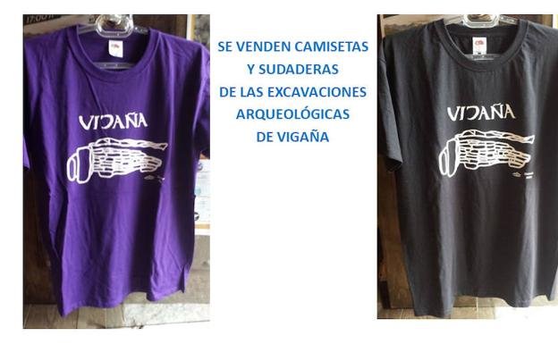 Las camisetas de las excavaciones de Vigaña.