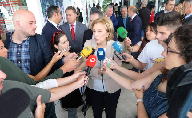 Delia Losa, esta mañana en la Feria de Muestras de Asturias.