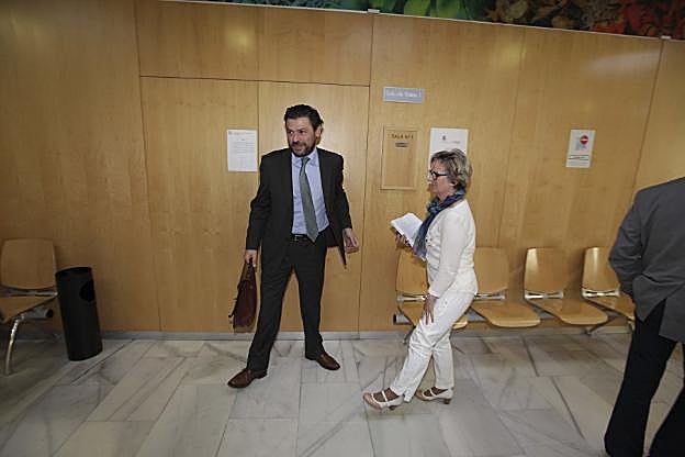 José Luis Rebollo, en una de las citaciones en los Juzgados. 