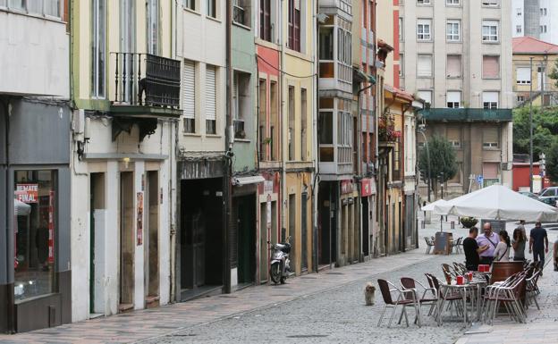 Zona de la calle Rivero donde se produjo ayer la agresión. 