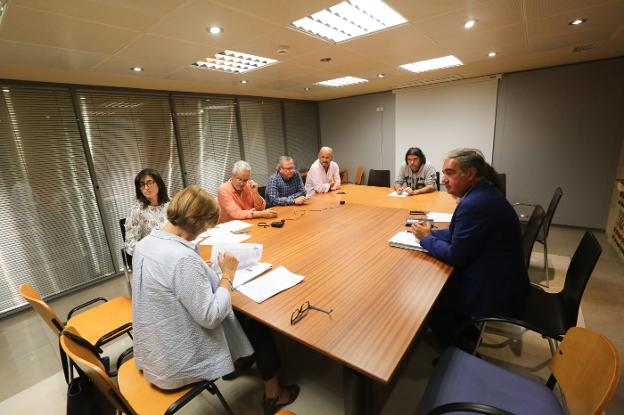 Reunión de ayer de la alcaldesa y los grupos municipales. 