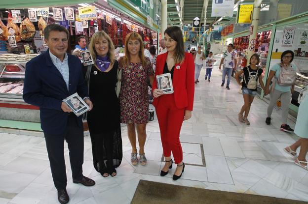 José Luis Álvarez Almeida, Marisa Ponga, Sandra Sutil y Carmen Quirós durante la presentación de la campaña 