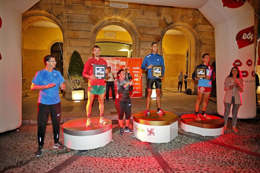  Carrera Nocturna Gijón 10K  Moha Bakkali y Esther Álvarez se impusieron en la prueba. 