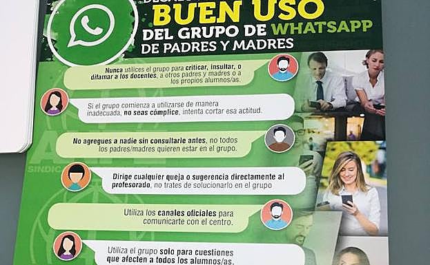 Las diez cosas que los profesores asturianos piden a los padres para actuar bien en los grupos de Whatsapp