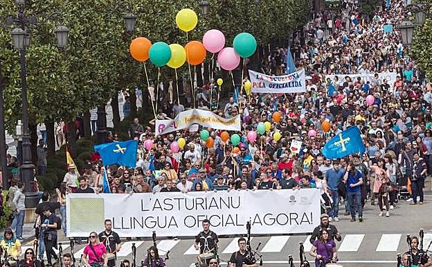 Manifestación por la oficialidad celebrada el pasado abril.