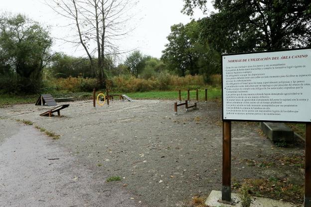 Zona del parque de agility de La Fresneda cerca de la zona donde la bóxer atacó a la pequeña. 