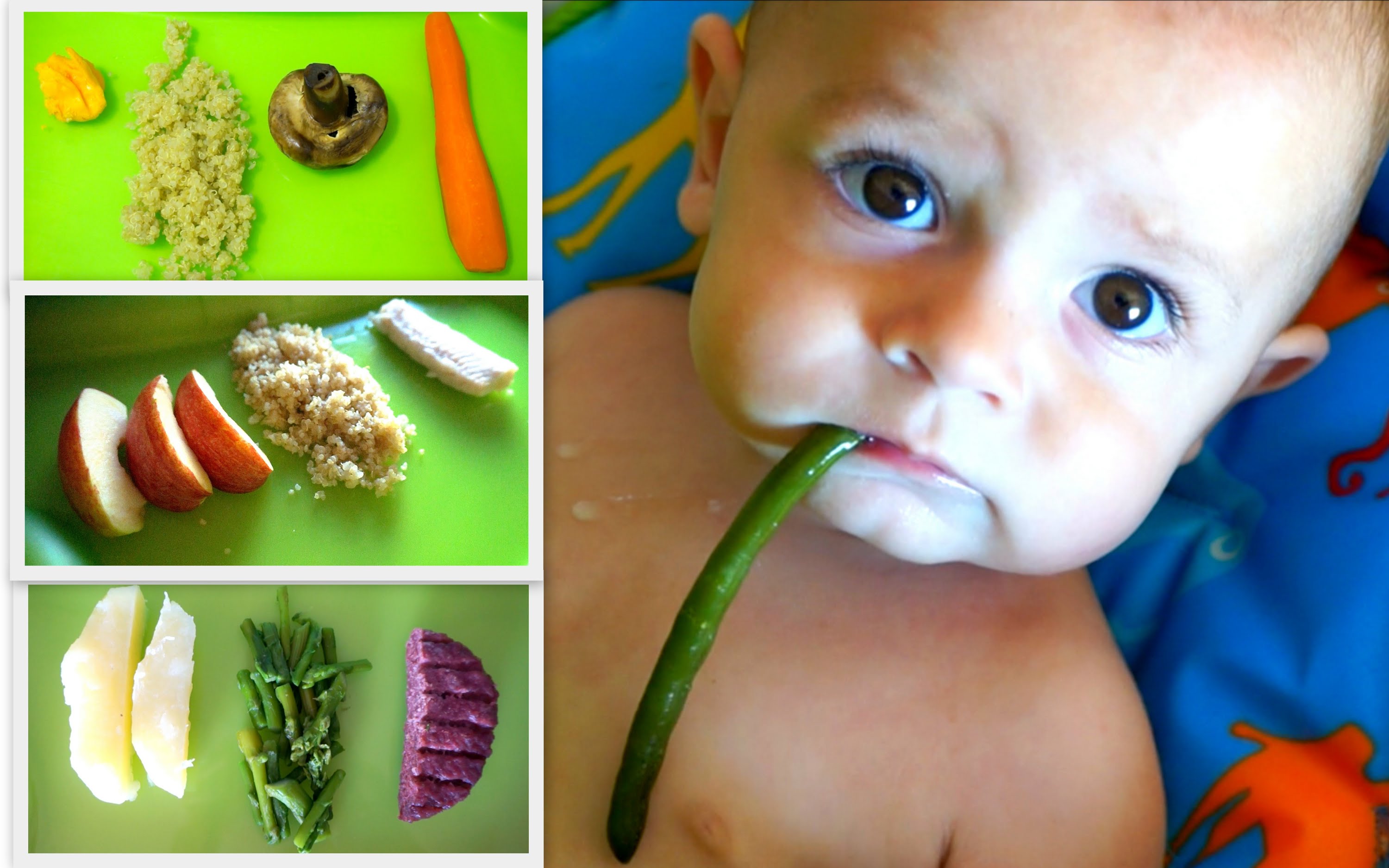La presentación de alimentos en el método BLW ha de ser fácil de gestionar para el bebé. 