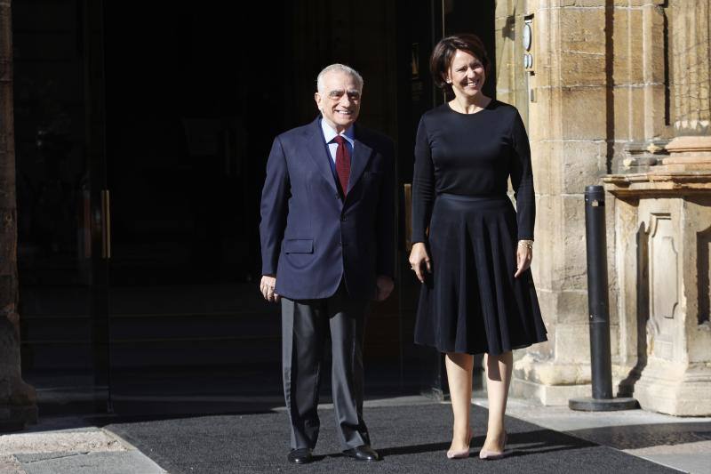 La gran estrella de esta edición de los Premios Princesa, Martin Scorsese, hizo su aparición en Oviedo a las cuatro en punto. 