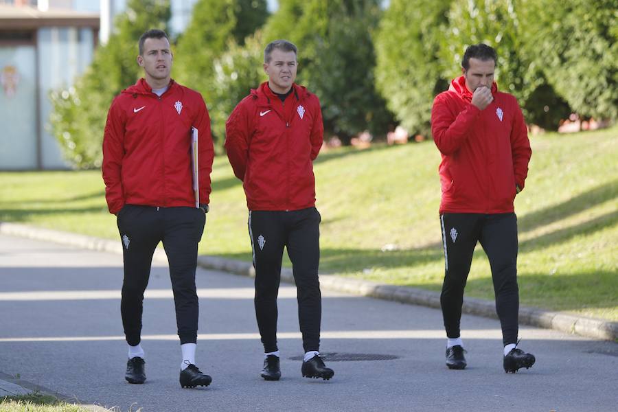 El equipo rojiblanco se prepara para el partido de la Copa del Rey ante el Eibar