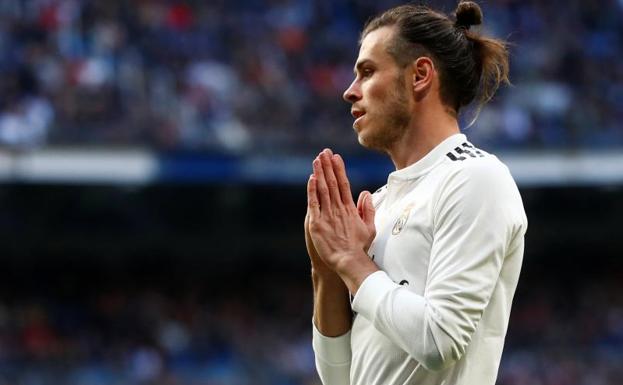 Bale se lamenta durante el partido ante el Valladolid. 