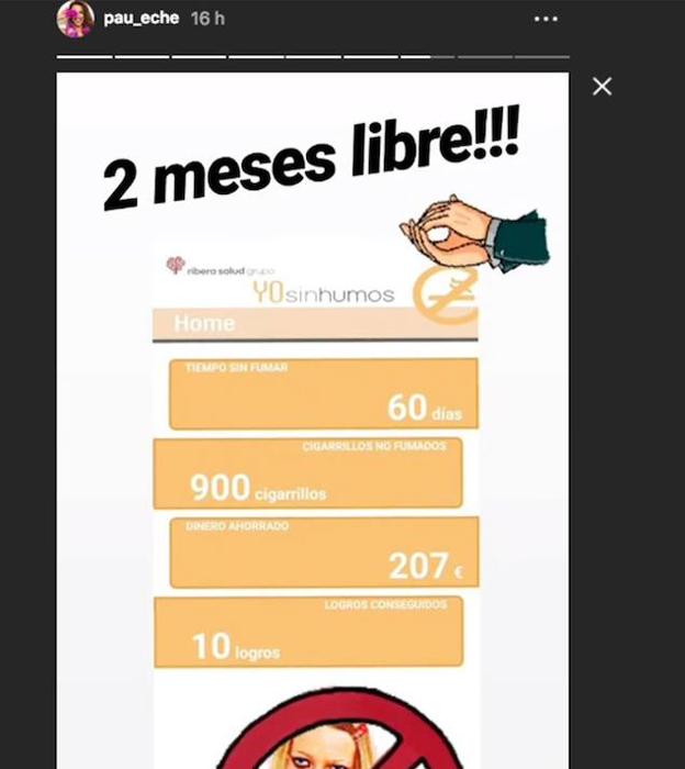 Publicadión de la actriz en su perfil de Instagram.