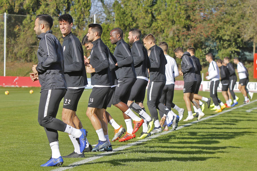 Los rojiblancos preparan su próximo encuentro ante el Málaga