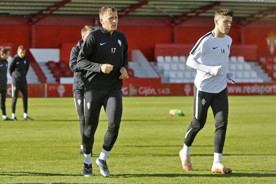 Los rojiblancos preparan su próximo encuentro ante el Málaga