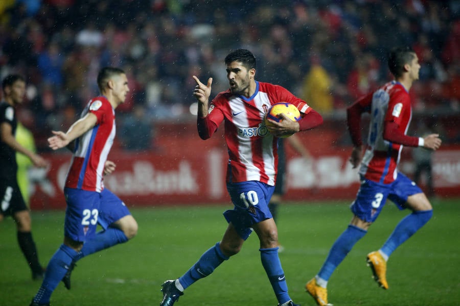 Fotos: Sporting 2-2 Málaga, en imágenes