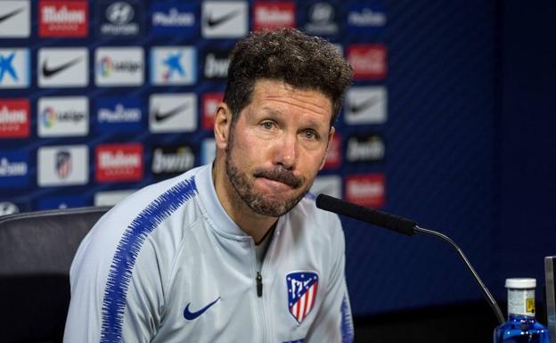 Diego Simeone, técnico del Atlético de Madrid. 