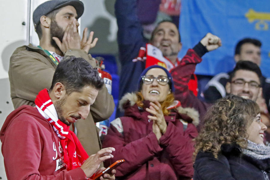 La afición rojiblanca llenó de alegría el campo del Eibar durante el encuentro de Copa del Rey