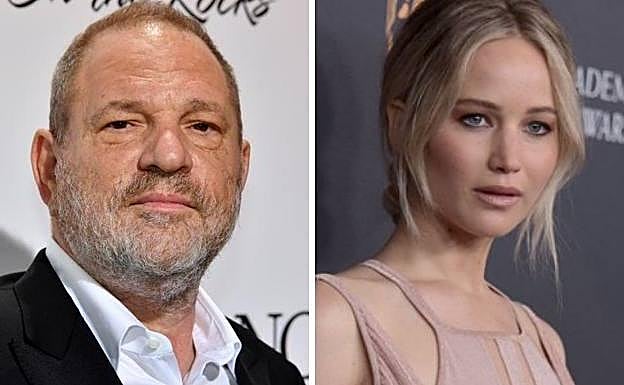 Harvey Weinstein y Jennifer Lawrence