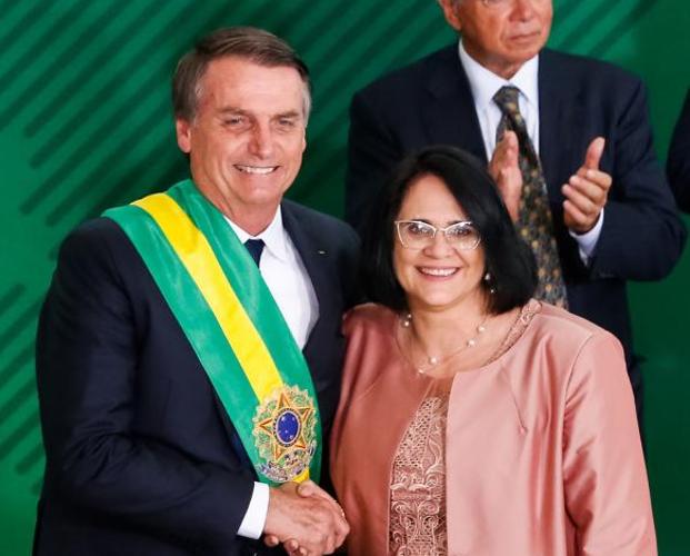 Bolsonaro y Alves en la toma de posesión.
