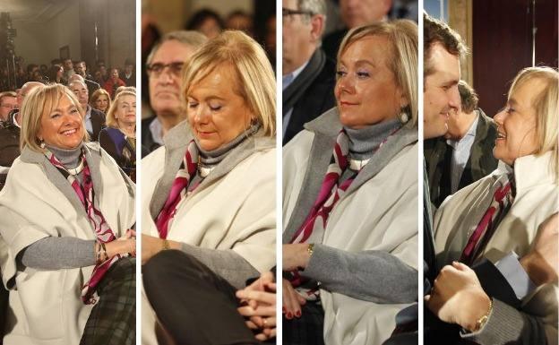 Mercedes Fernández y Teresa Mallada, en la presentación de los candidatos del PP para las elecciones del 26 de mayo en Asturias y Oviedo. 