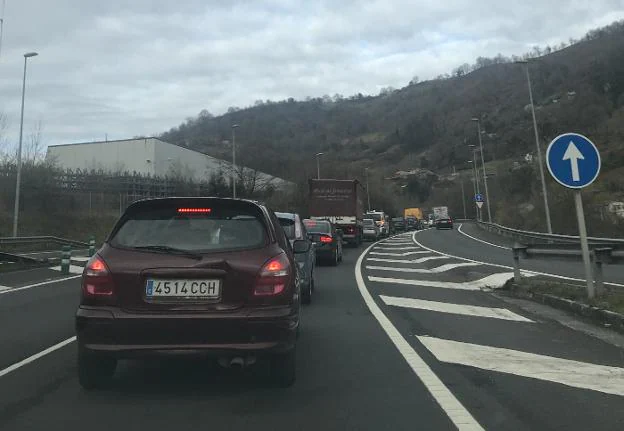 El animal corrió asustado de un lado a otro de la carretera y generó retenciones kilométricas en ambos sentidos. 