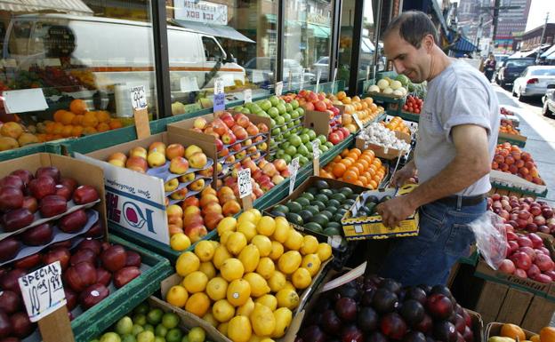 Frutería a pleno rendimiento.