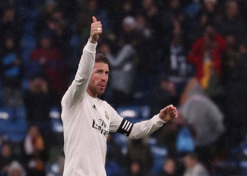 Sergio Ramos, en el partido ante el Sevilla. 