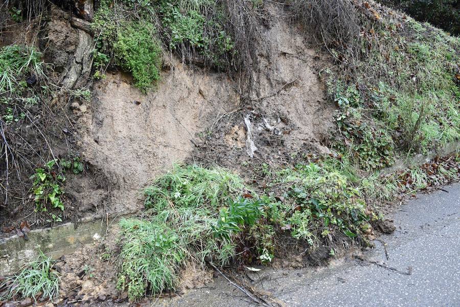 El río Trubia está desbordado en varios puntos, las alcantarillas anegadas y los portales de planta baja del grupo Coronel Baeza cubiertos de agua. Son algunas de las incidencias. 