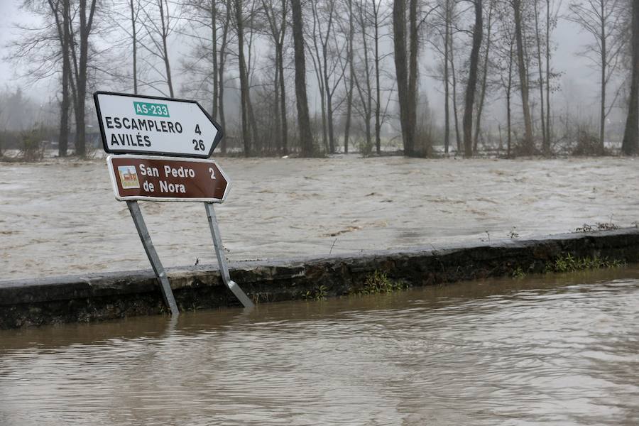 El temporal de Asturias ha dejado multitud de destrozos en Trubia