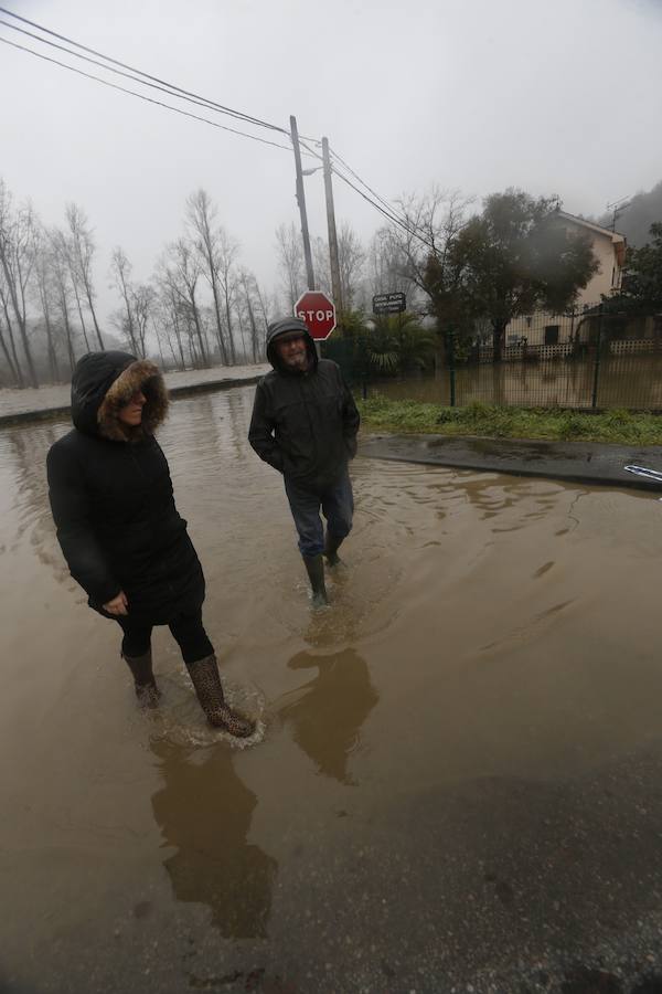 El temporal de Asturias ha dejado multitud de destrozos en Trubia