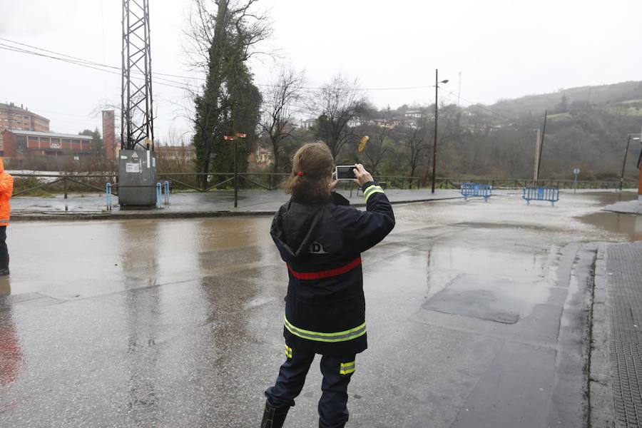 El temporal de Asturias ha dejado multitud de destrozos en Trubia