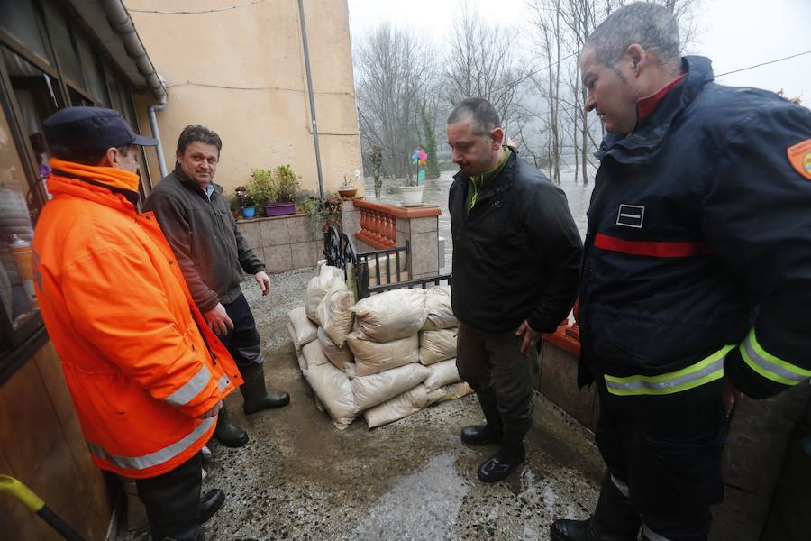 El temporal de Asturias ha dejado multitud de destrozos en Trubia