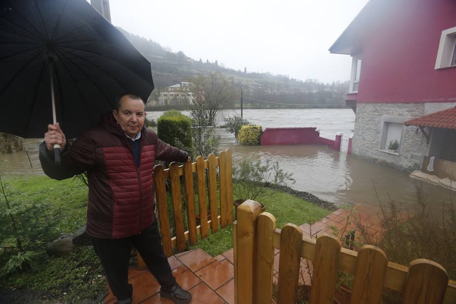 El temporal de Asturias ha dejado multitud de destrozos en Trubia