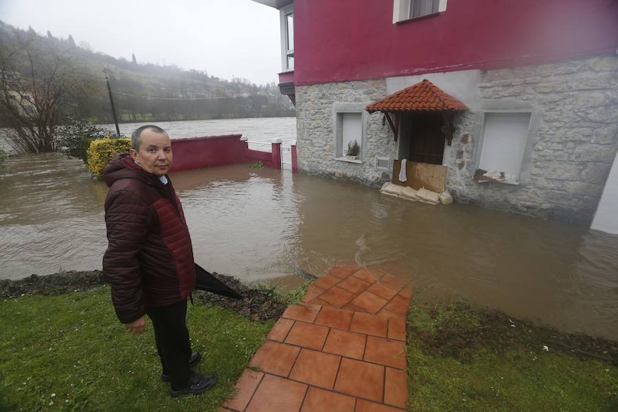 El temporal de Asturias ha dejado multitud de destrozos en Trubia