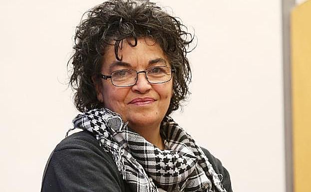 Cristina Tuero, ayer, antes de la entrevista. 