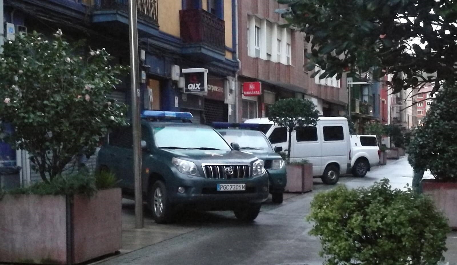 Momento de la detención de los cuatro sospechos de la muerte de Javier Ardines