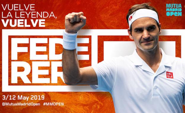 Roger Federer volverá a jugar en la Caja Mágica de Madrid. 