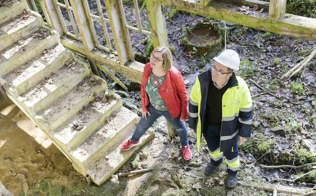 Los trabajos del bosque de La Zoreda en Oviedo descubren importantes vestigios industriales