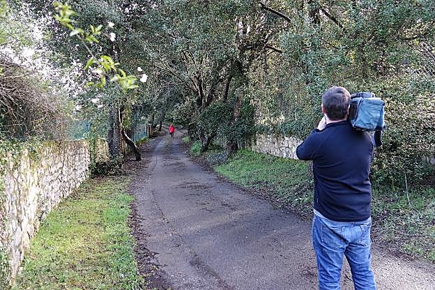 Camino en el que mataron a Javier Ardines. 