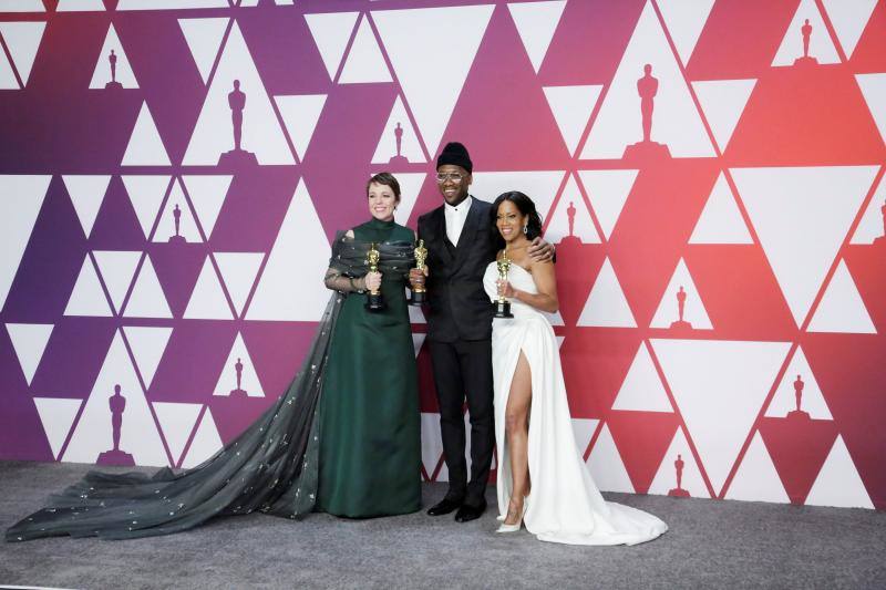 Los premiados posan con sus estatuillas después de una noche de grandes emociones en la gala de los Premios Oscar 2019