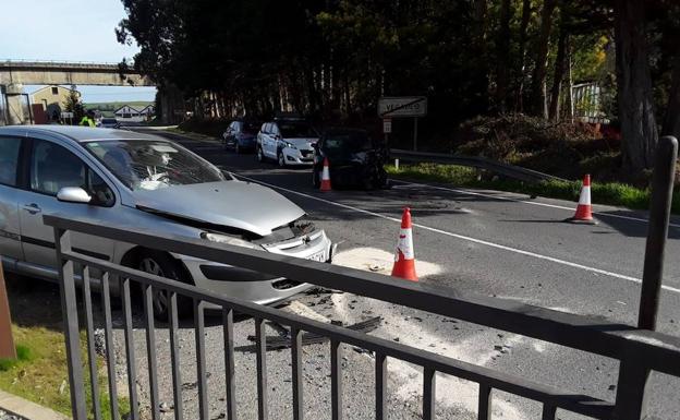 Estado de uno de los vehículos implicados en el accidente.