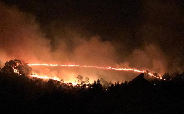 Incendio en Llanes.