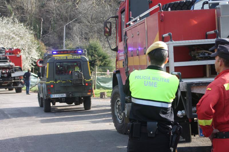 Fotos: Así trabaja la UME en el incendio de Llordón, en Cangas de Onís