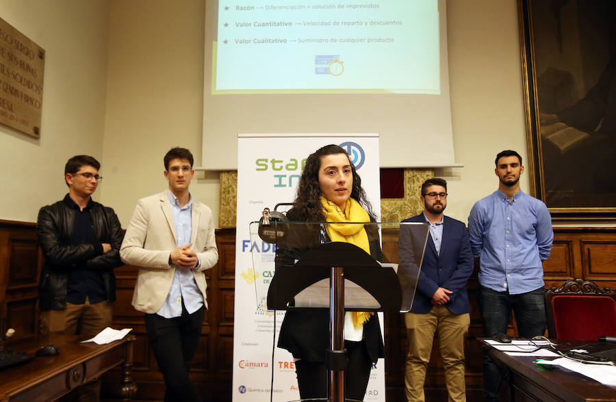 El proyecto Soundup del Colegio de Fomento Peñamayor se ha alzado con el primer premio en la categoría de menores de 17 años de STARTinnova, el programa de impulso de la cultura emprendedora de EL COMERCIO. En la categoría de segundo de Bachillerato y Formación Profesional se ha impuesto Imapro, del CIFP La Laboral, gracias a su propuesta de una compañía de mantenimiento para la Industria 4.0 de la región.