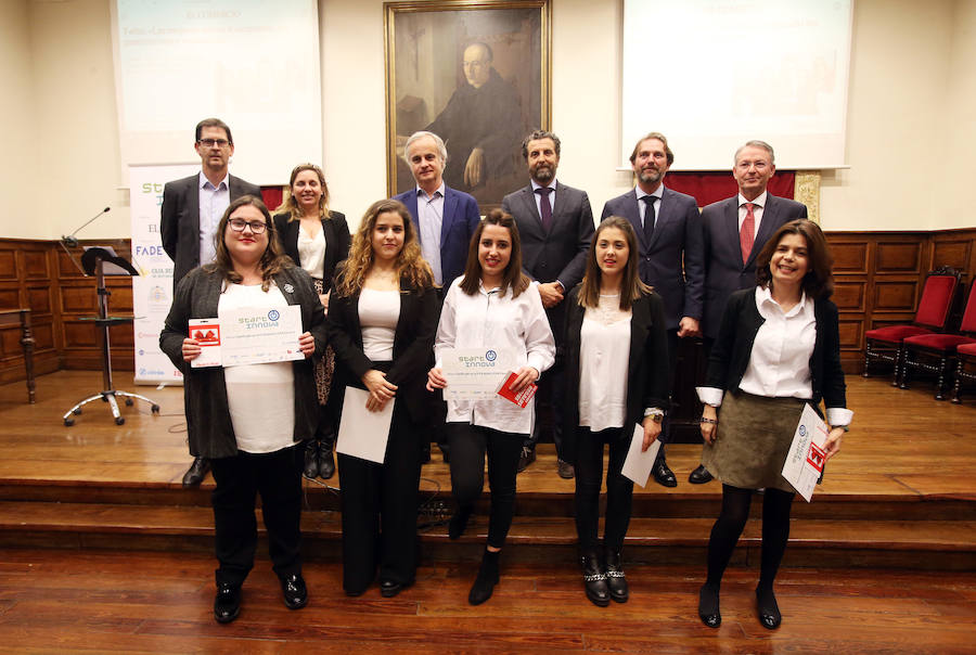 El proyecto Soundup del Colegio de Fomento Peñamayor se ha alzado con el primer premio en la categoría de menores de 17 años de STARTinnova, el programa de impulso de la cultura emprendedora de EL COMERCIO. En la categoría de segundo de Bachillerato y Formación Profesional se ha impuesto Imapro, del CIFP La Laboral, gracias a su propuesta de una compañía de mantenimiento para la Industria 4.0 de la región.